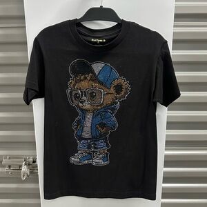 Butter Black Tee with Cool Bear Design